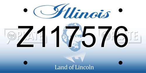 Z117576 Illinois License Plate