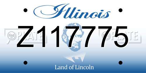 Z117775 Illinois License Plate