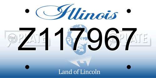Z117967 Illinois License Plate