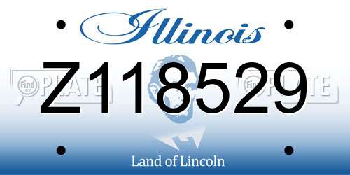 Z118529 Illinois License Plate