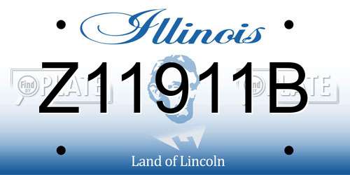 Z11911B Illinois License Plate