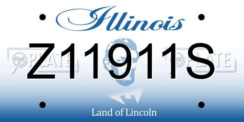 Z11911S Illinois License Plate