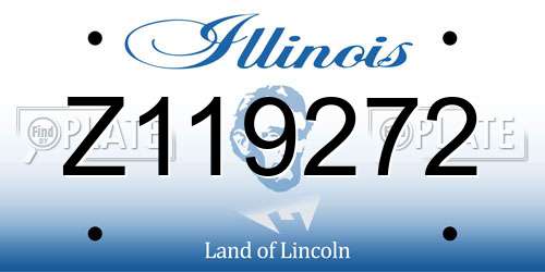 Z119272 Illinois License Plate