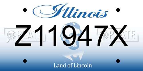 Z11947X Illinois License Plate