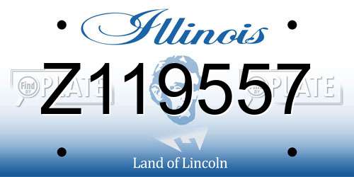 Z119557 Illinois License Plate