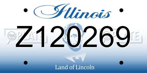 Z120269 Illinois License Plate
