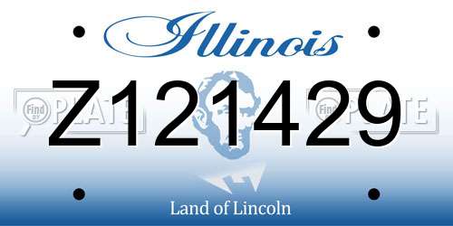 Z121429 Illinois License Plate