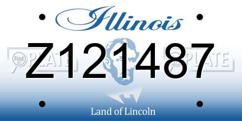 Z121487 Illinois License Plate