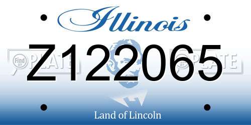 Z122065 Illinois License Plate