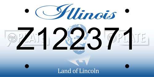 Z122371 Illinois License Plate