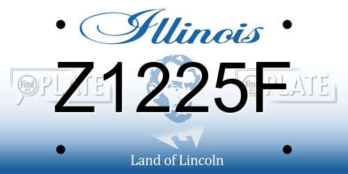 Z1225F Illinois License Plate