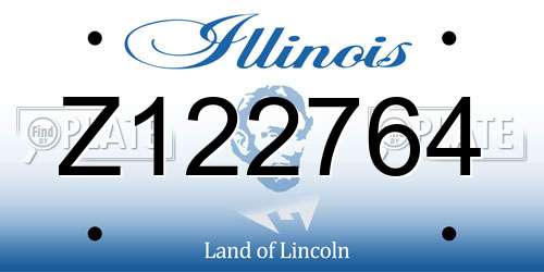 Z122764 Illinois License Plate