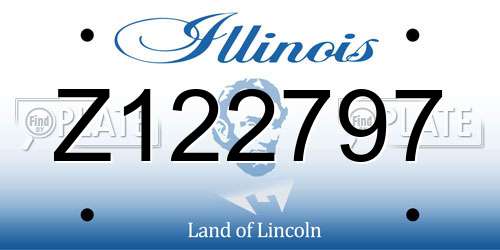 Z122797 Illinois License Plate