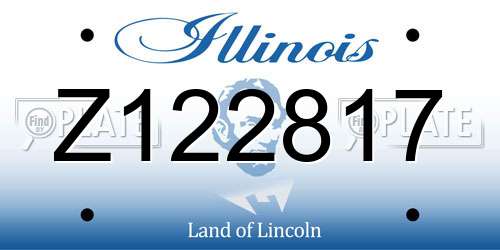 Z122817 Illinois License Plate
