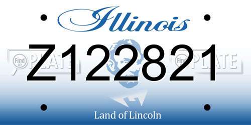Z122821 Illinois License Plate