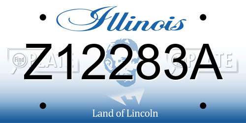 Z12283A Illinois License Plate