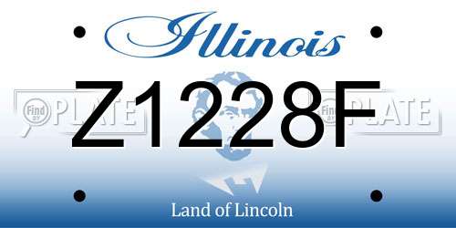 Z1228F Illinois License Plate