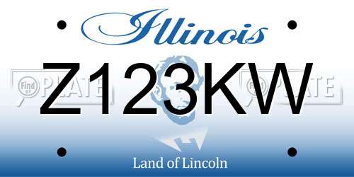 Z123KW Illinois License Plate