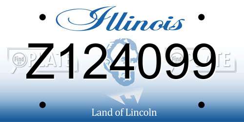 Z124099 Illinois License Plate