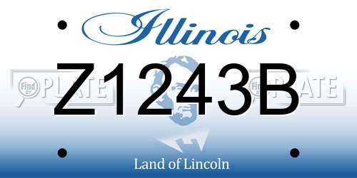 Z1243B Illinois License Plate