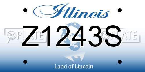 Z1243S Illinois License Plate