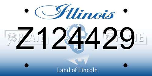 Z124429 Illinois License Plate