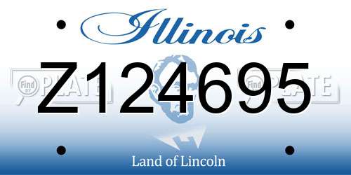 Z124695 Illinois License Plate