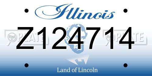 Z124714 Illinois License Plate