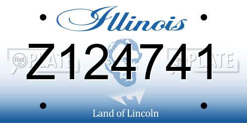 Z124741 Illinois License Plate