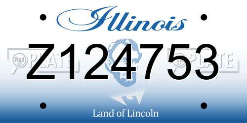 Z124753 Illinois License Plate