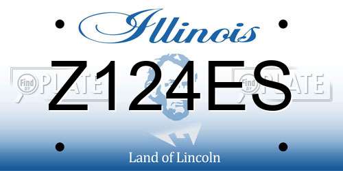 Z124ES Illinois License Plate