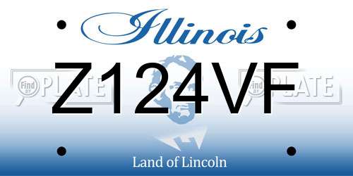 Z124VF Illinois License Plate