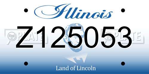 Z125053 Illinois License Plate