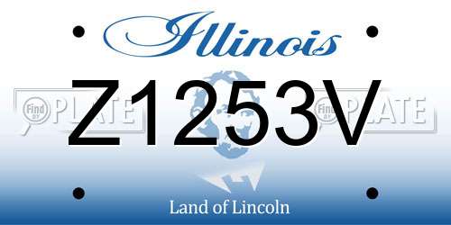 Z1253V Illinois License Plate
