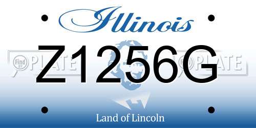 Z1256G Illinois License Plate