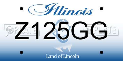 Z125GG Illinois License Plate