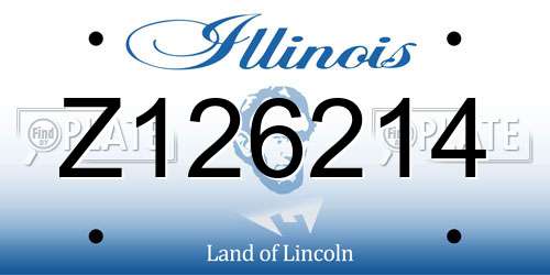Z126214 Illinois License Plate