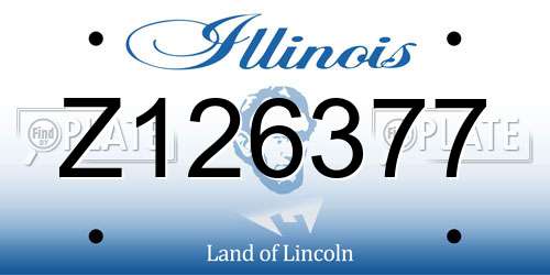 Z126377 Illinois License Plate