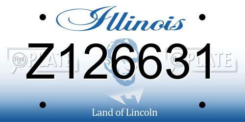 Z126631 Illinois License Plate