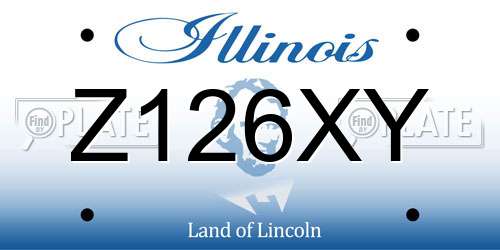 Z126XY Illinois License Plate