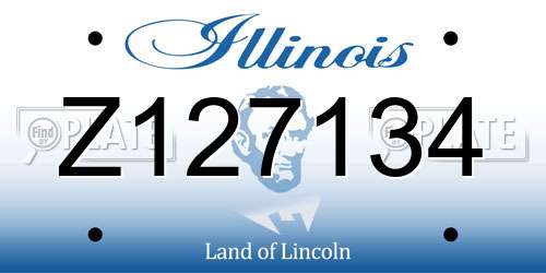Z127134 Illinois License Plate
