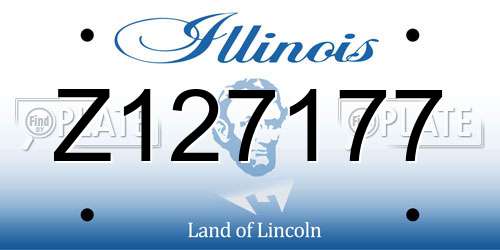 Z127177 Illinois License Plate