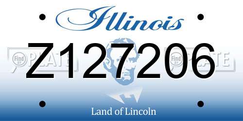 Z127206 Illinois License Plate