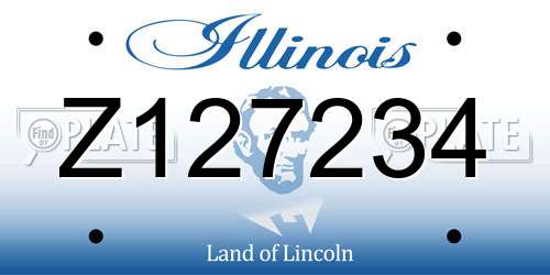 Z127234 Illinois License Plate
