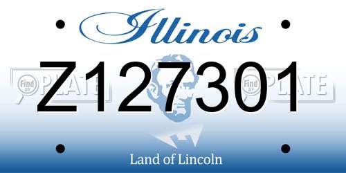 Z127301 Illinois License Plate