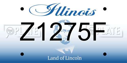 Z1275F Illinois License Plate