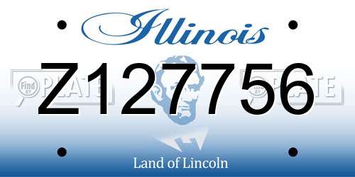 Z127756 Illinois License Plate