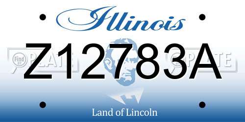 Z12783A Illinois License Plate