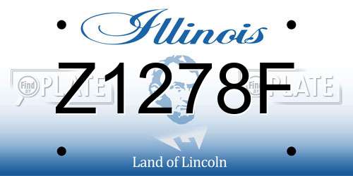 Z1278F Illinois License Plate