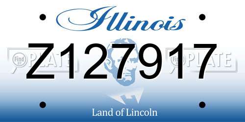 Z127917 Illinois License Plate